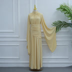 Robe longue drapée