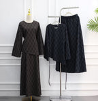 Plaid skirt set