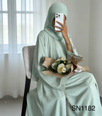 Ensemble abaya brodée