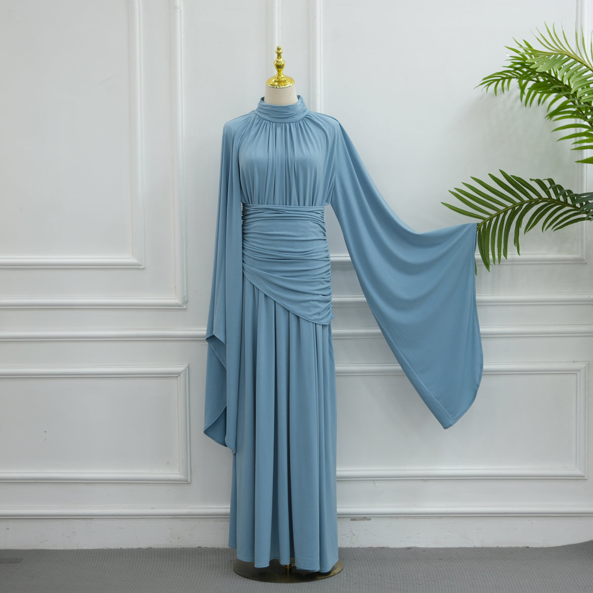 Robe longue drapée
