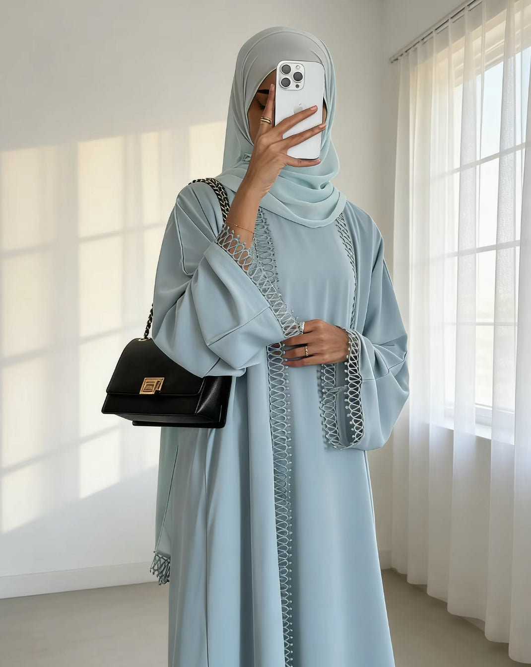 Ensemble abaya brodée
