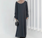 Abaya manches froncées
