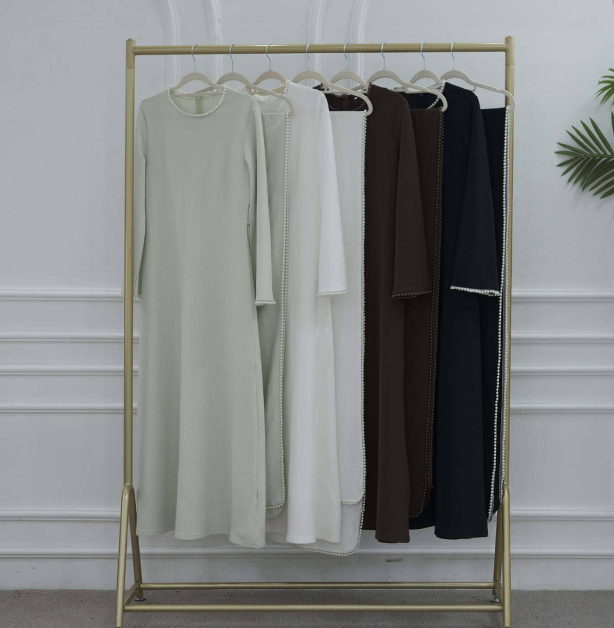 Abaya Cape amovible Perlée