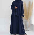 Abaya manches volantées