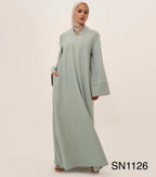 Abaya longue à col V