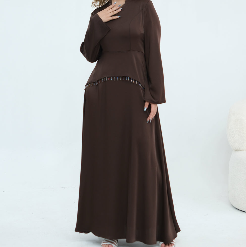 Robe satinée