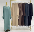 Abaya manches froncées