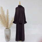 Abaya manches volantées