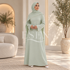 Abaya Cape amovible Perlée