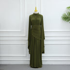 Robe longue drapée