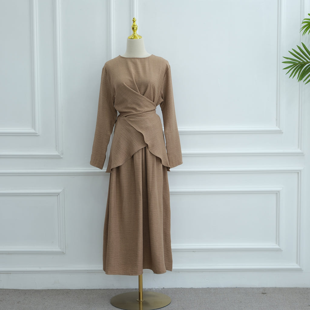 Ensemble jupe drapé