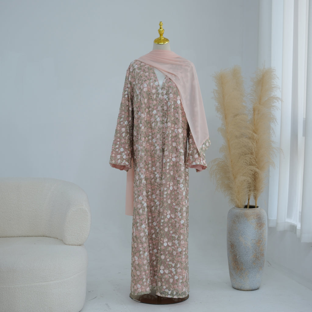 Ensemble abaya et hijab Flowers