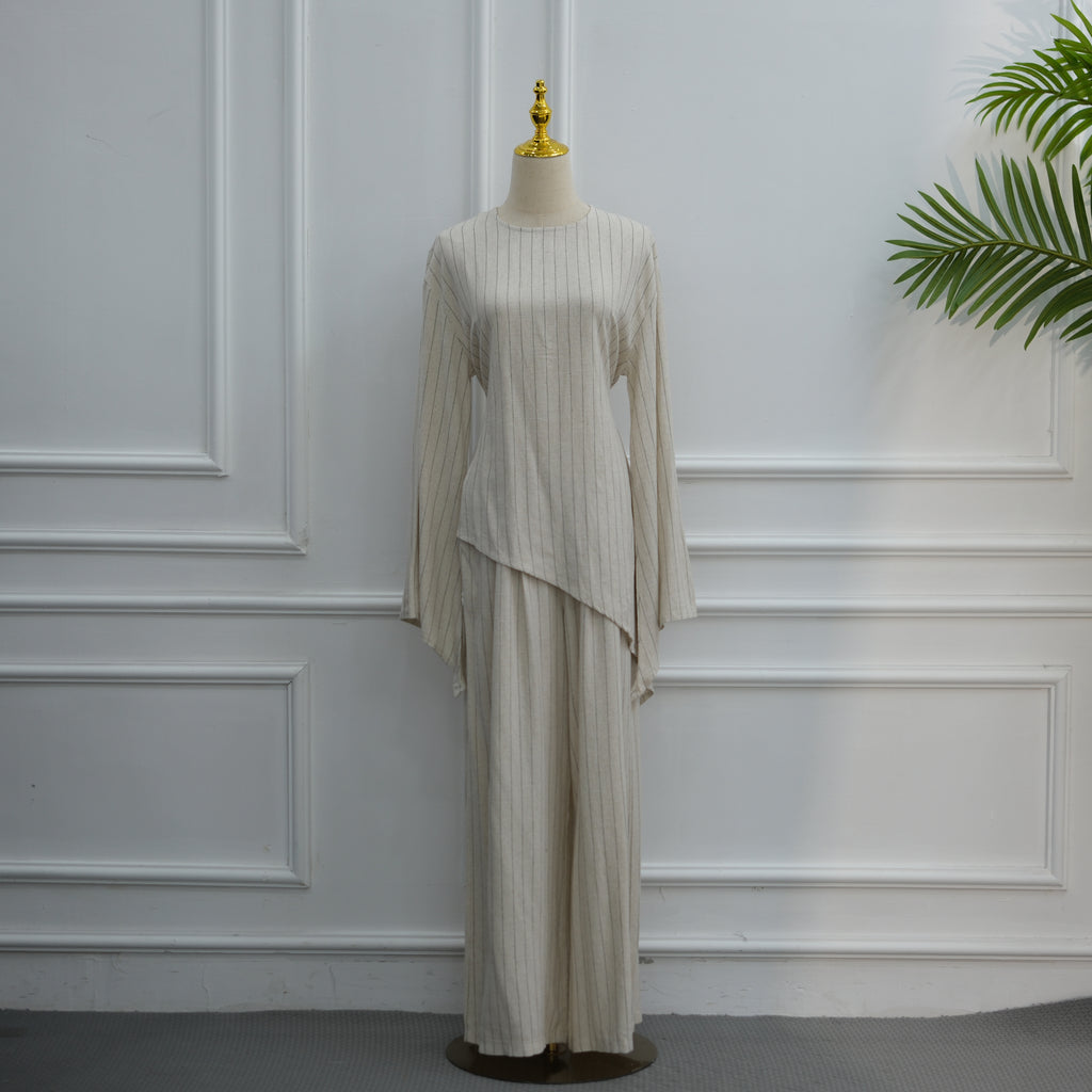 Ensemble pantalon rayé