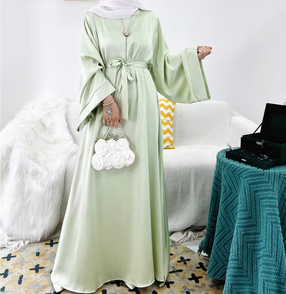 Abaya satinée