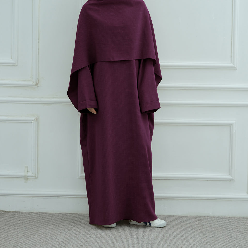 Abaya à cape amovible