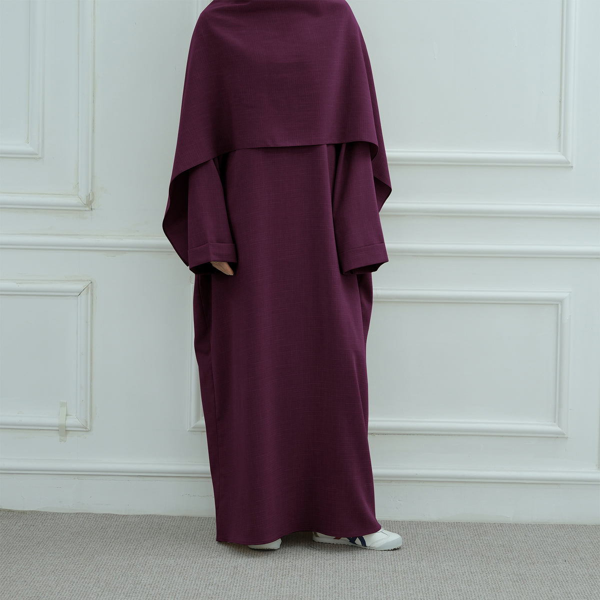 Abaya à cape amovible