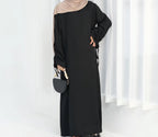 Abaya manches froncées