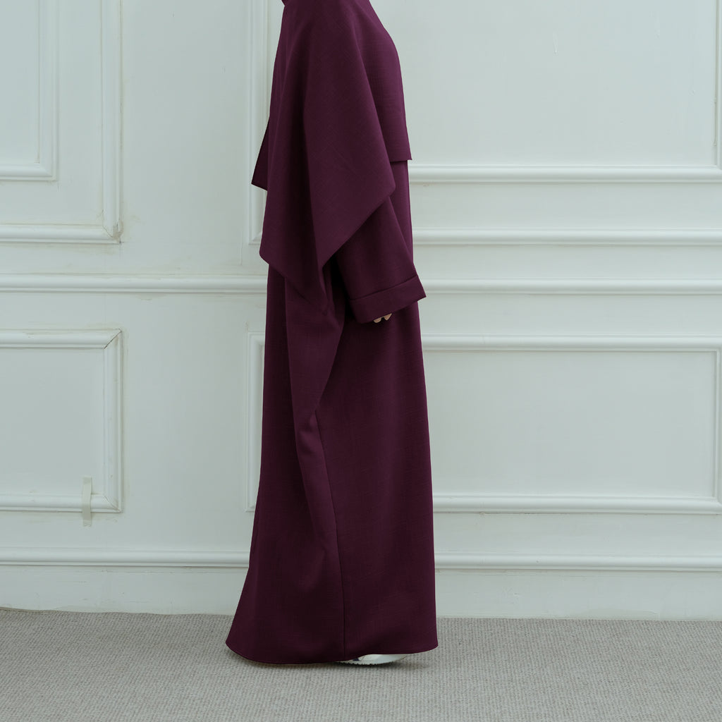 Abaya à cape amovible