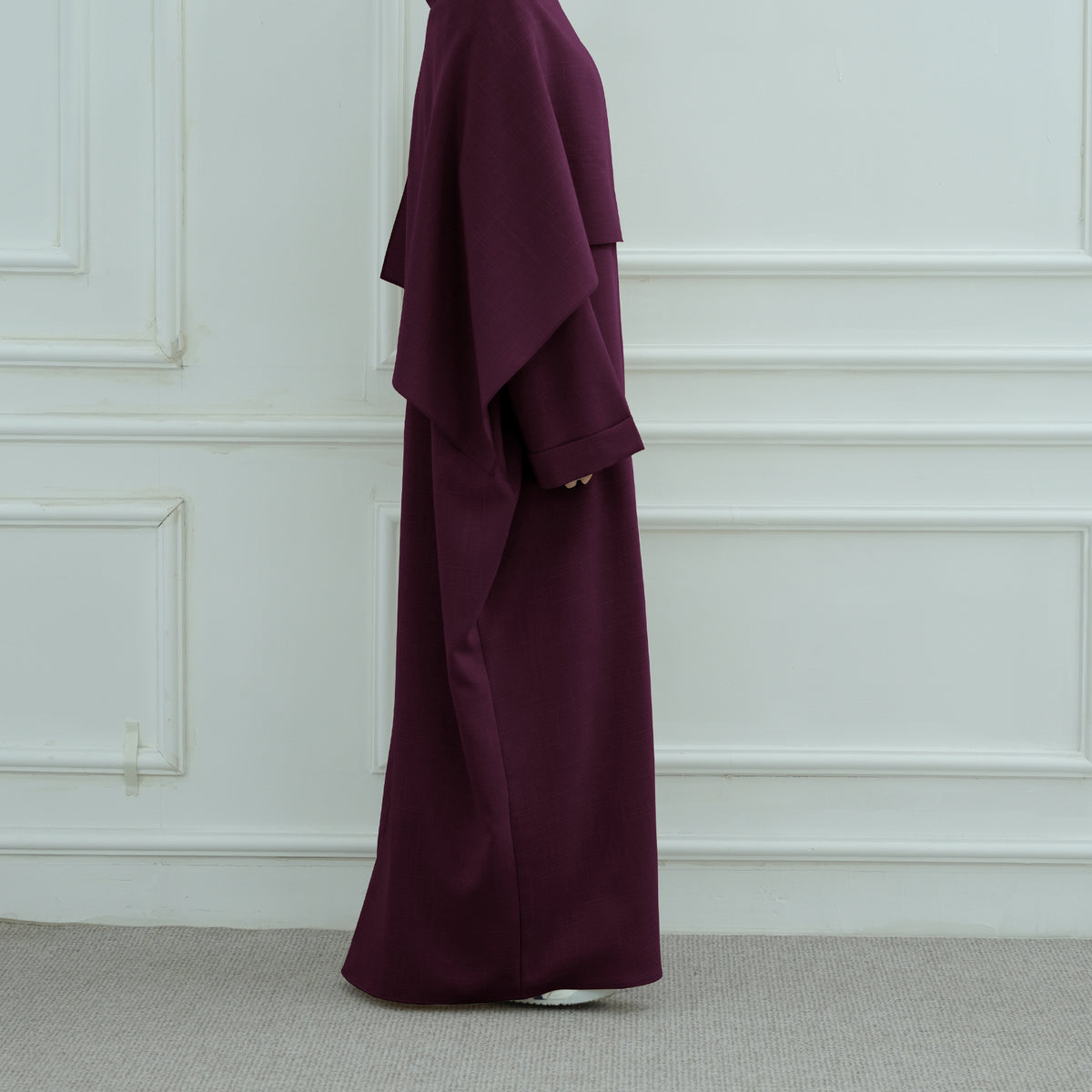 Abaya à cape amovible