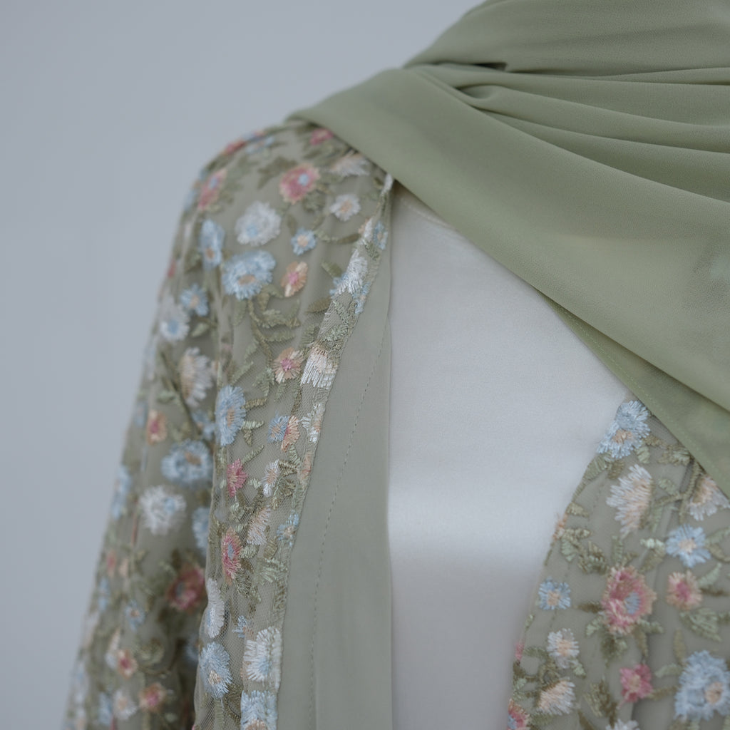 Ensemble abaya et hijab Flowers