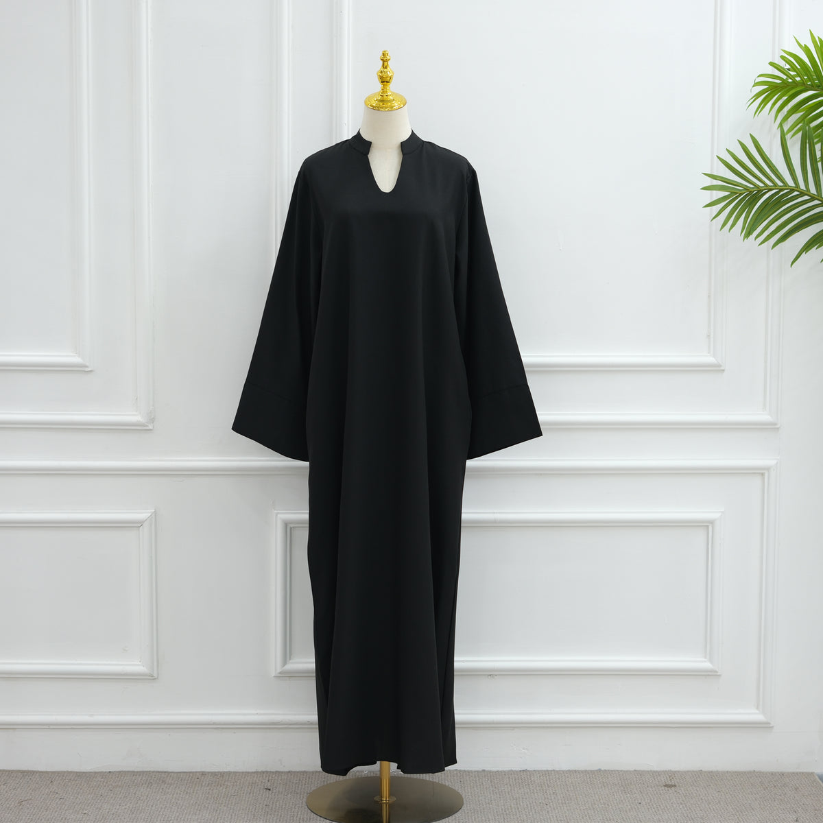 Abaya longue à col V