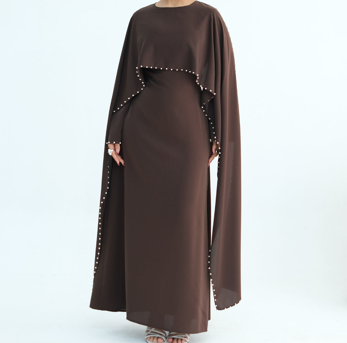 Abaya Cape Élégante – Finition Perlée
