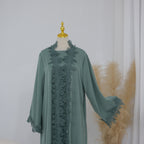 Ensemble kimono et sous-robe brodé