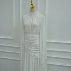 Robe longue drapée