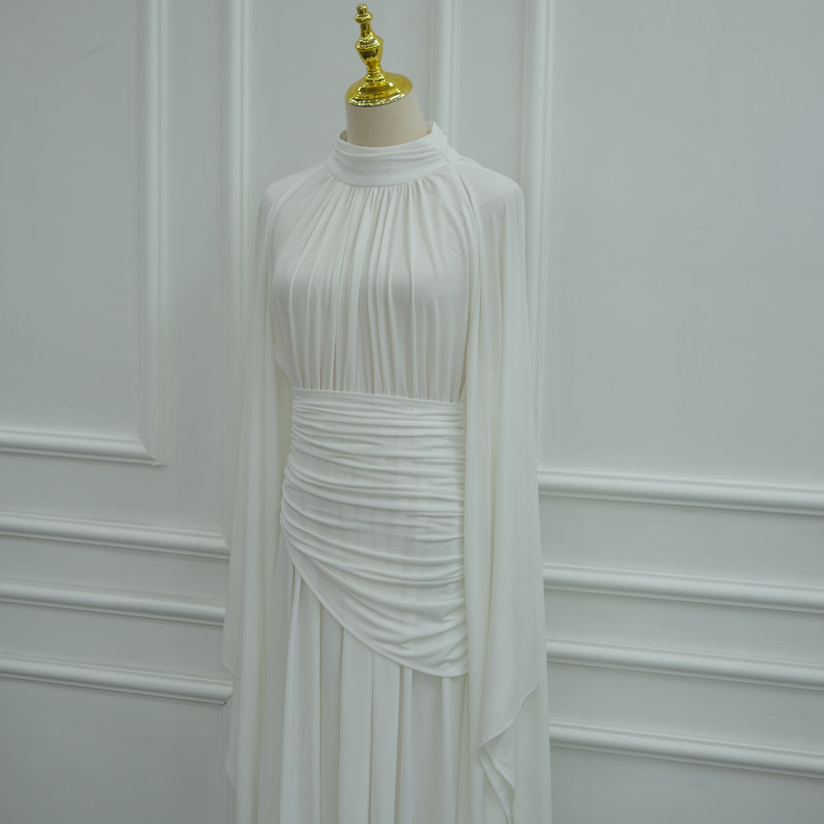 Robe longue drapée
