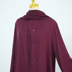 Ensemble abaya et hijab boutonné