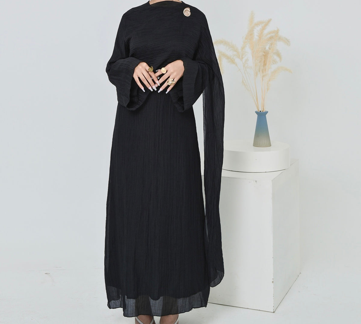 Abaya plissée