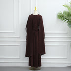 Abaya à Cape Amovible et Finitions Dentelle