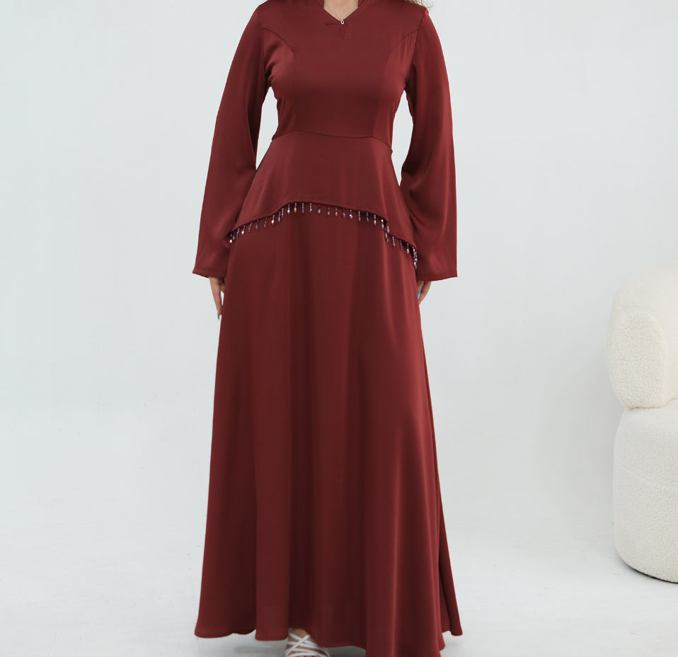 Robe satinée