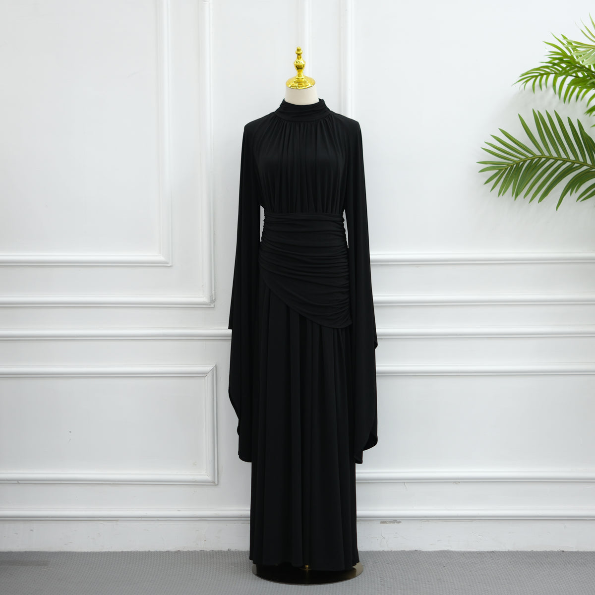 Robe longue drapée