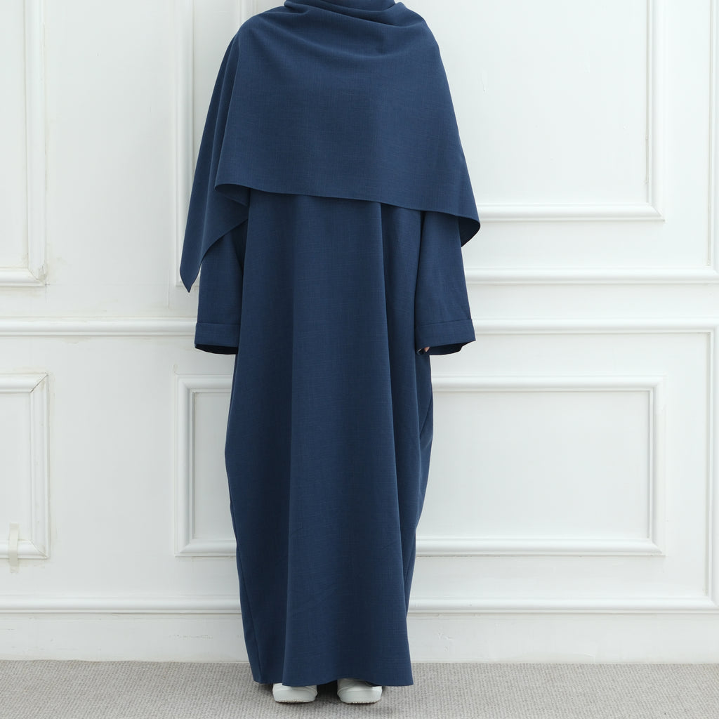 Abaya à cape amovible