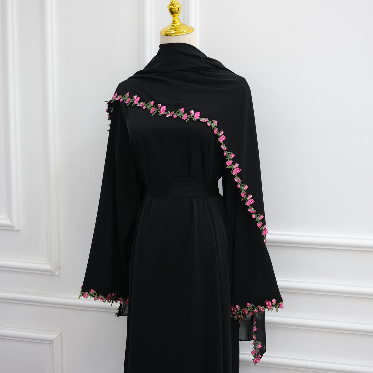 Ensemble abaya et hijab flower