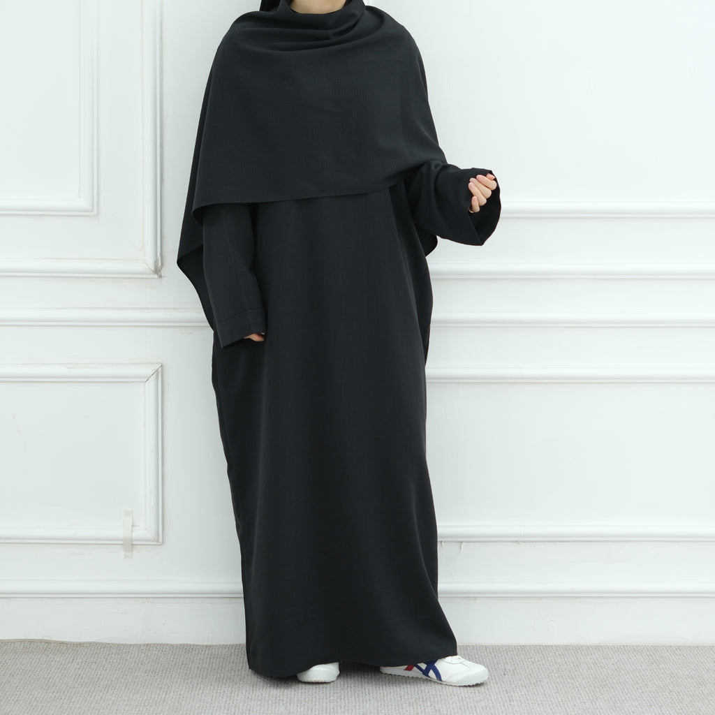 Abaya à cape amovible