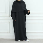 Abaya à cape amovible