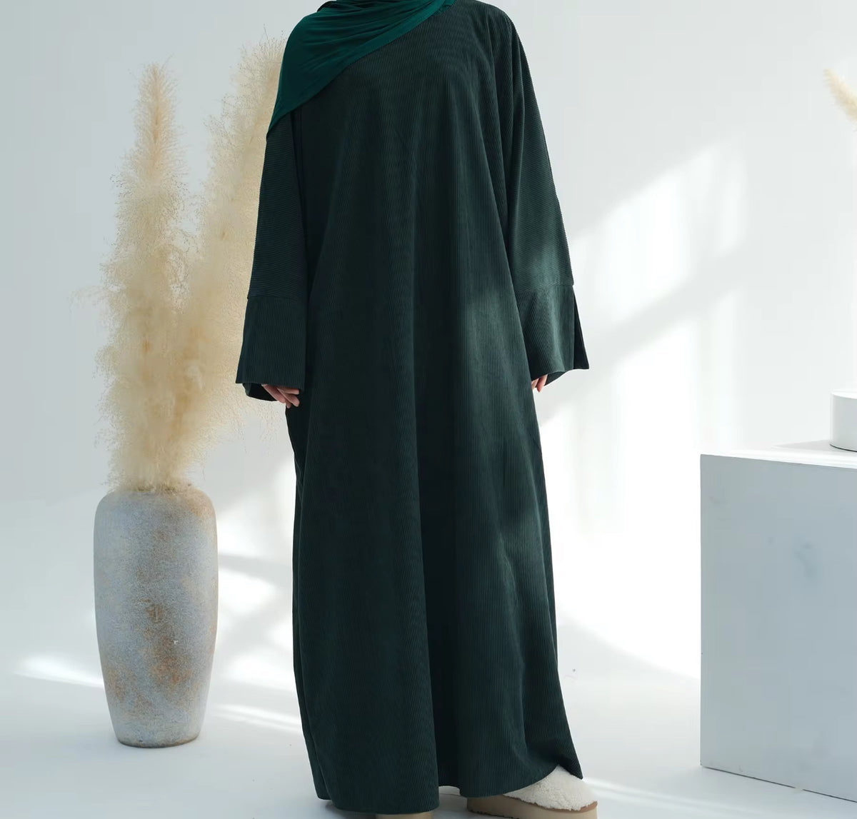 Abaya velours côtelé