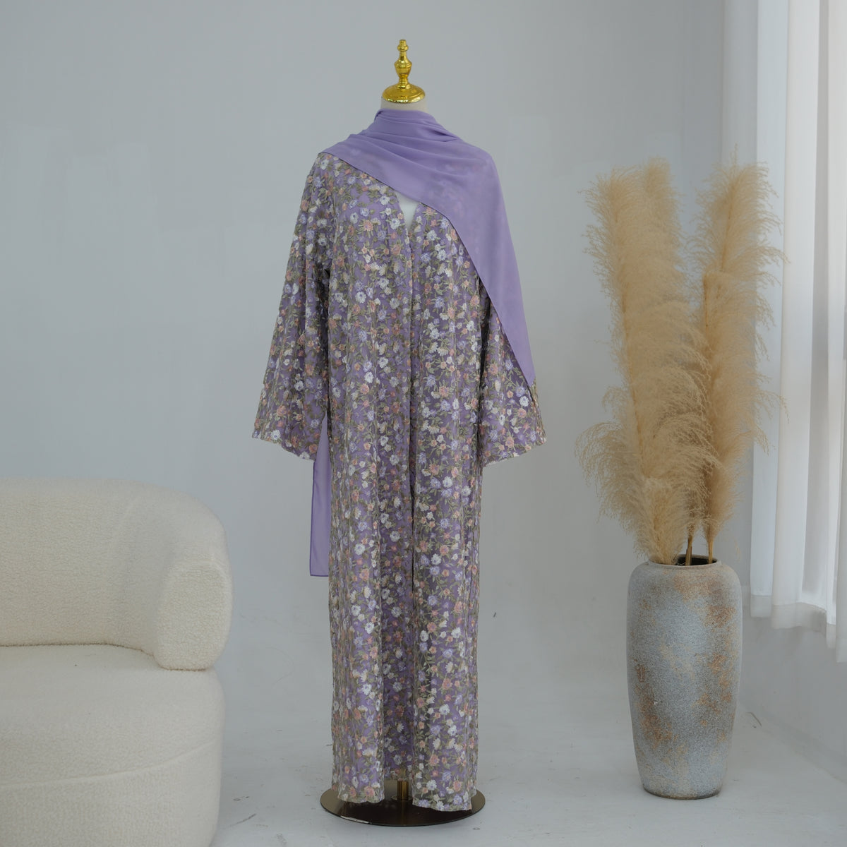 Ensemble abaya et hijab Flowers