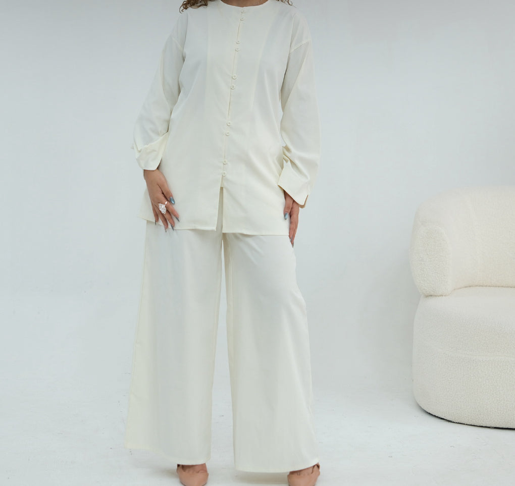Ensemble pantalon boutonné