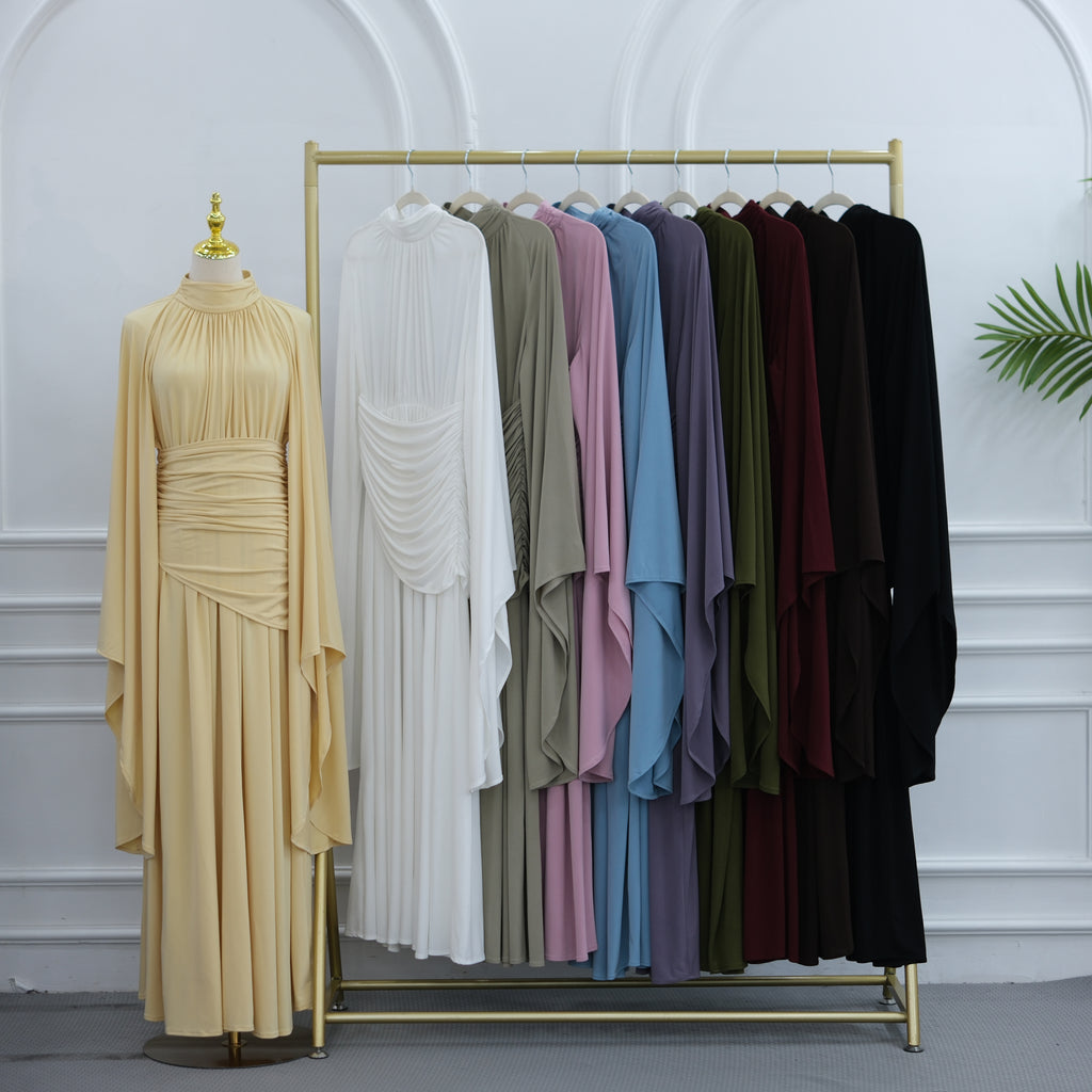 Robe longue drapée