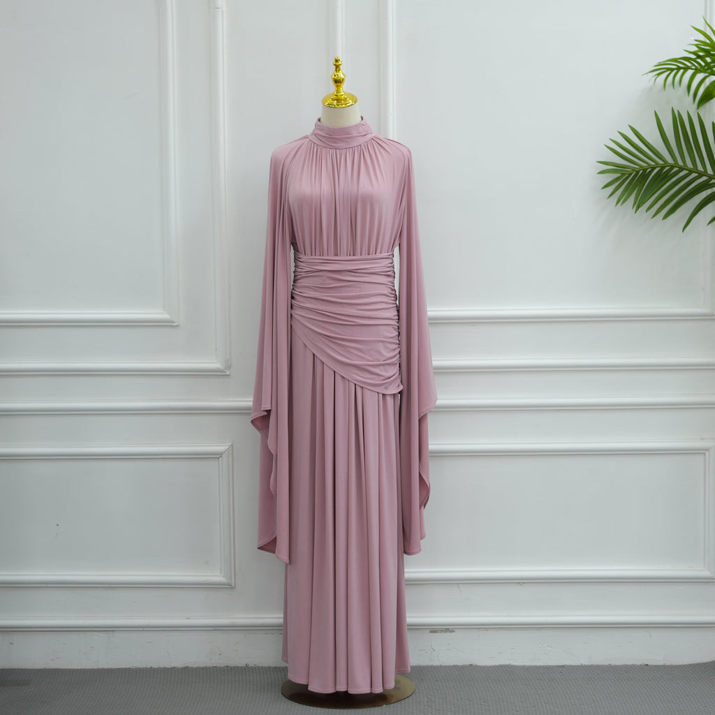 Robe longue drapée