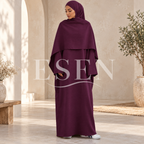 Abaya à cape amovible