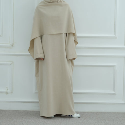 Abaya à cape amovible