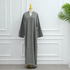 Abaya longue à col V