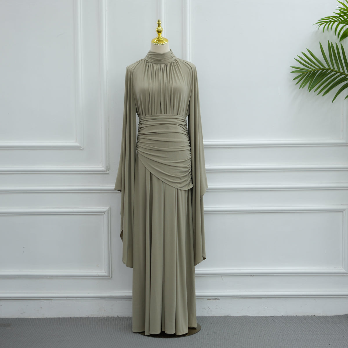 Robe longue drapée