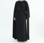 Elegant Abaya Cape – Pearl Finish