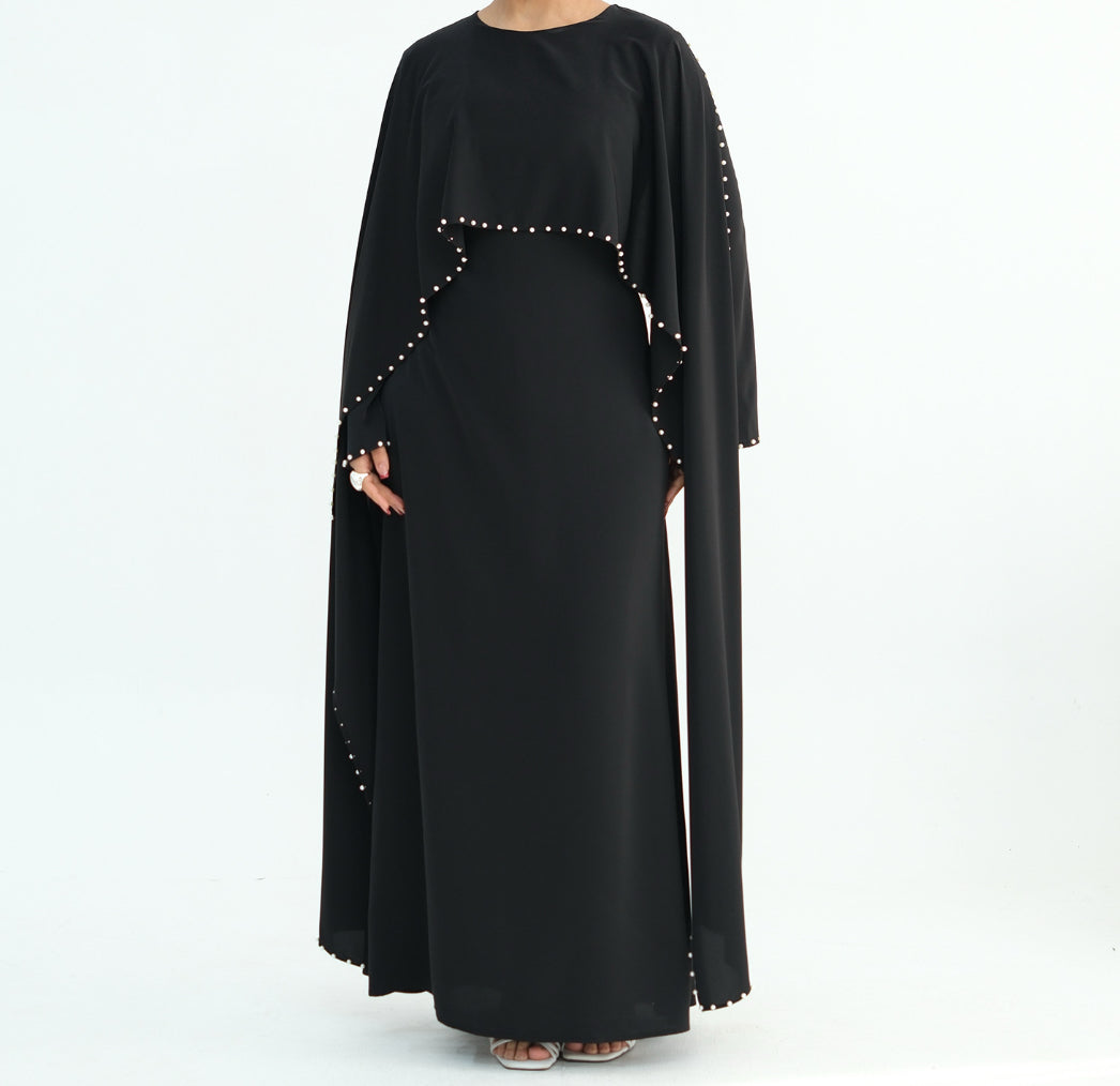 Abaya Cape Élégante – Finition Perlée