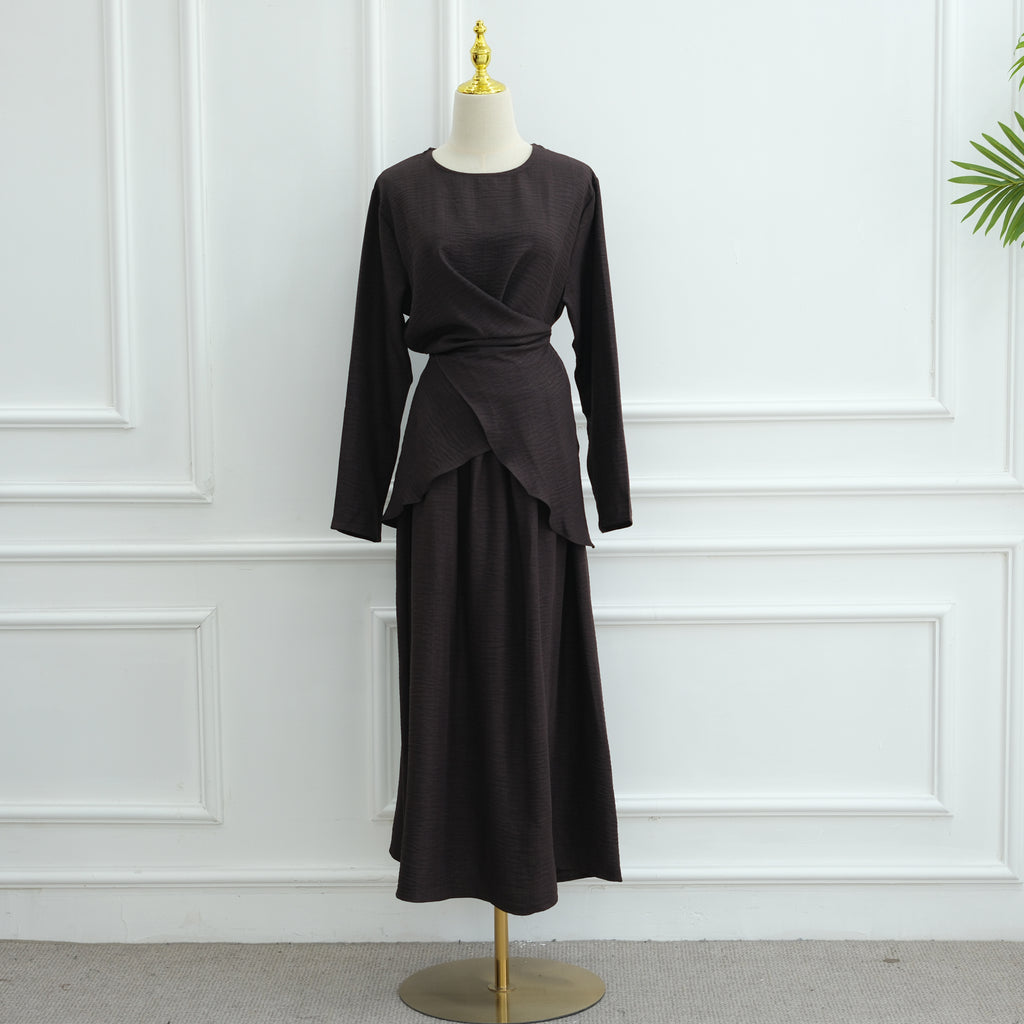 Ensemble jupe drapé